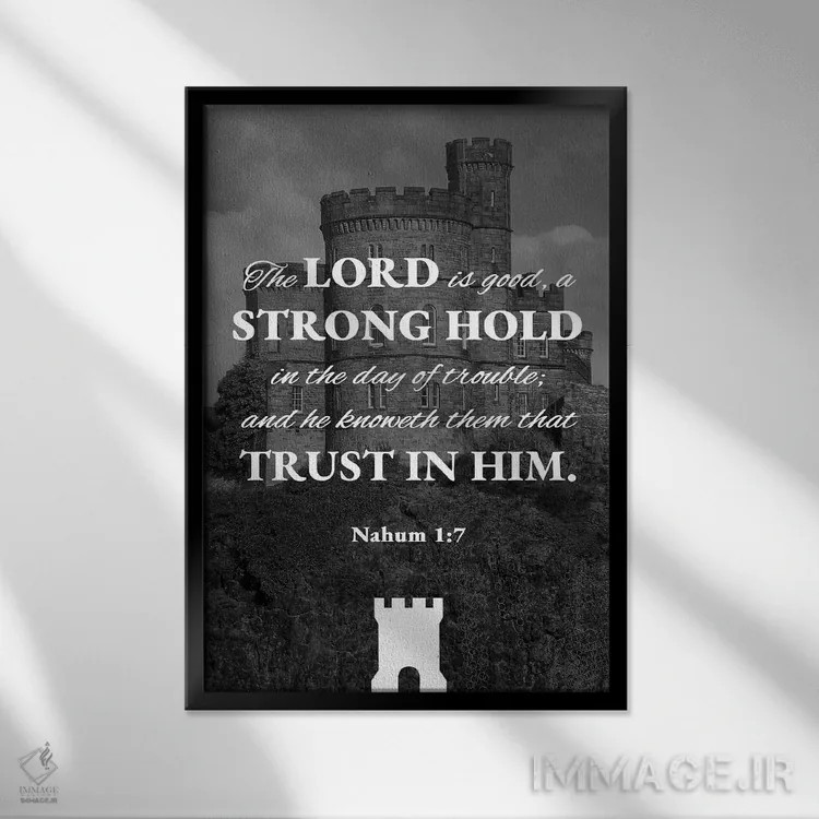 تابلو پایداری در سختیها اثر آدریان بالدُوینو - نمای قابدار مشکی