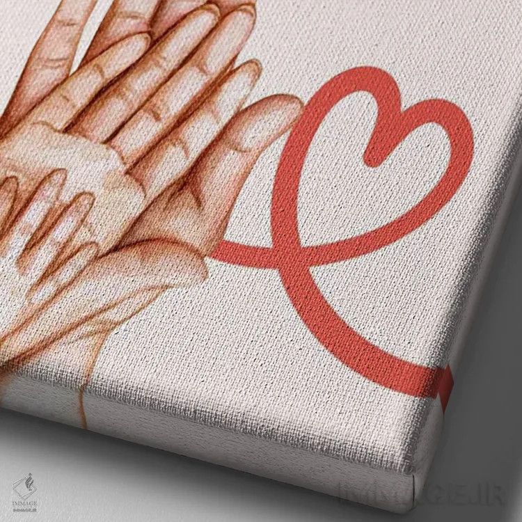 تابلو عشق زندگی خانوادگی اثر آدریان بالدُوینو - نمای نزدیک بافت بوم