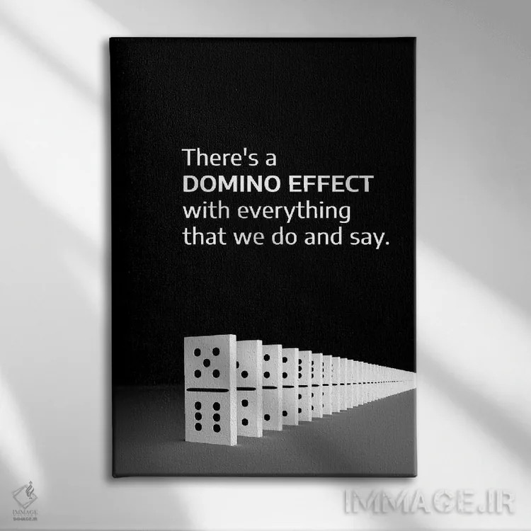 تابلو اثر دومینو اثر آدریان بالدُوینو - نمای روبهرو روی دیوار