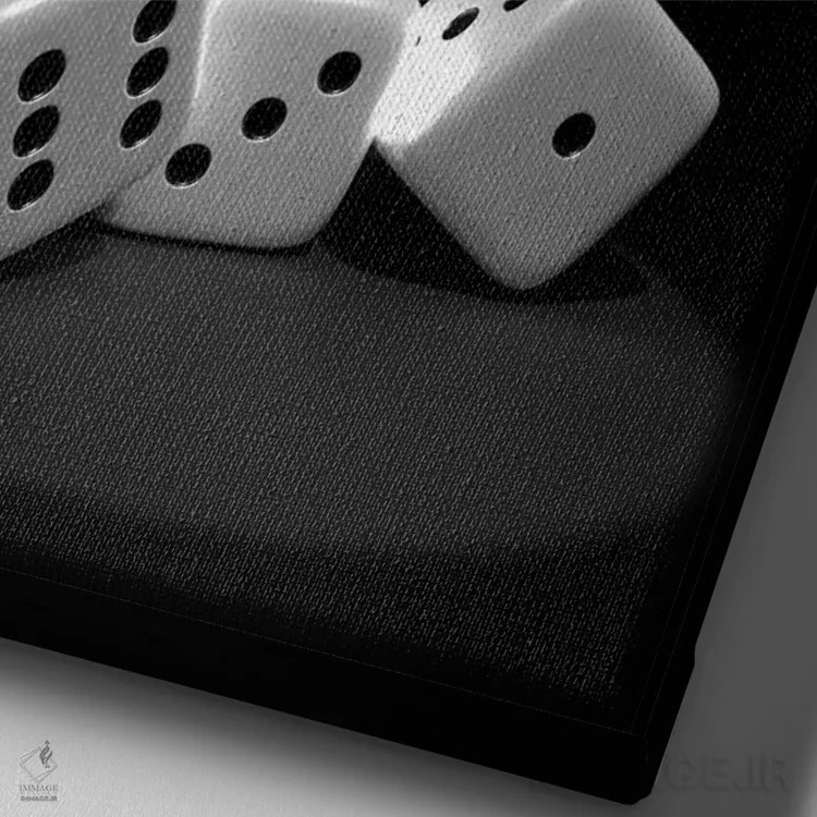 تابلو تاس، ریسک و شانس اثر آدریان بالدُوینو - نمای نزدیک بافت بوم