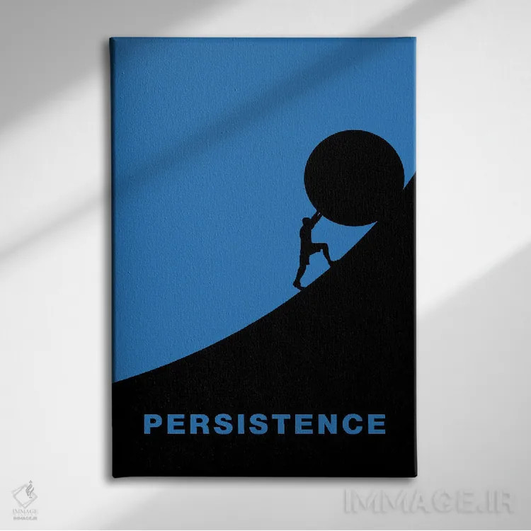 تابلو پایداری اثر آدریان بالدُوینو - نمای روبهرو روی دیوار