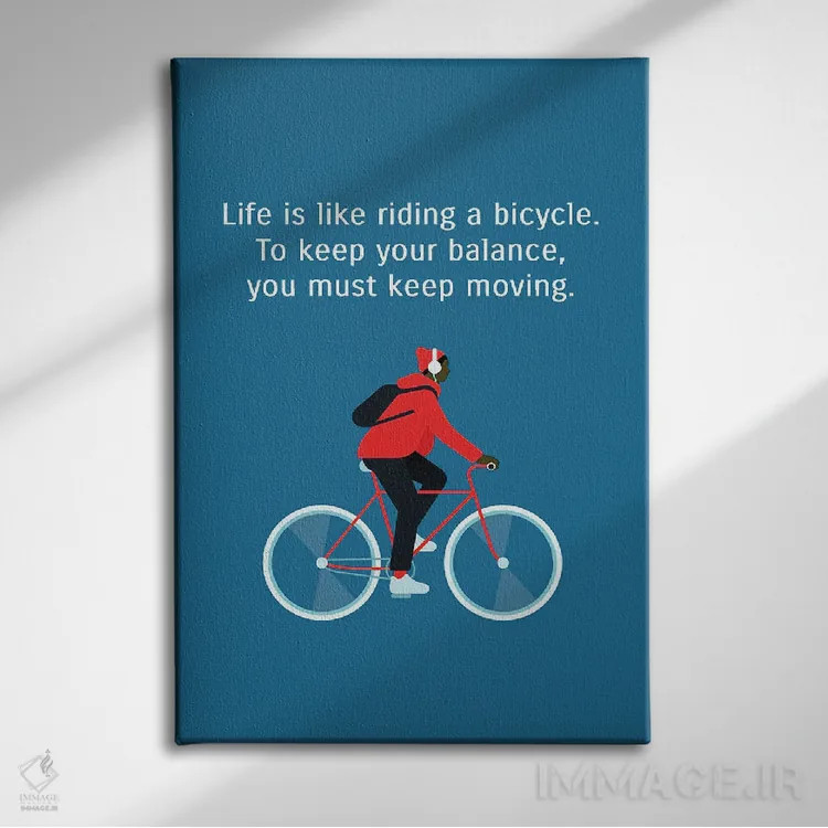 تابلو به حرکت ادامه بده اثر آدریان بالدُوینو - نمای روبهرو روی دیوار