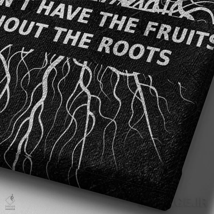 تابلو میوهها و ریشهها اثر آدریان بالدُوینو - نمای نزدیک بافت بوم