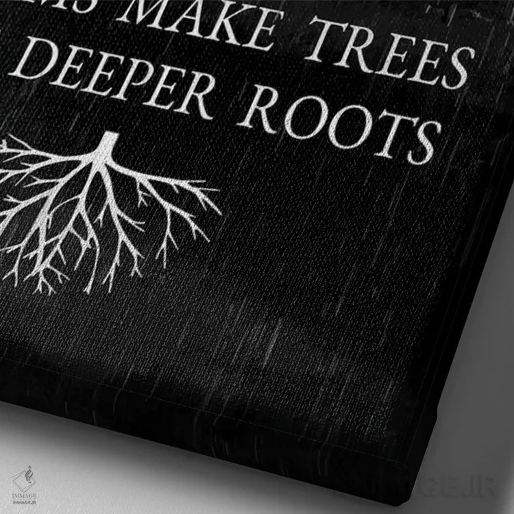 تابلو طوفانها و درختان اثر آدریان بالدُوینو - نمای نزدیک بافت بوم