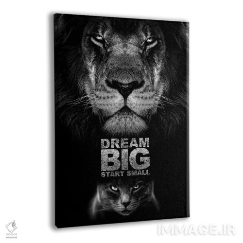 تابلو جمله انگیزشی: بزرگ فکر کن، کوچک شروع کن اثر آدریان بالدُوینو - نمای پرسپکتیو محصول