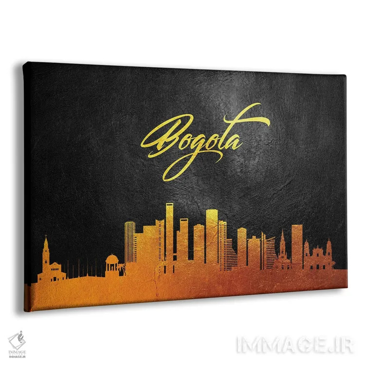 تابلو خط افق طلایی بوگوتا، کلمبیا اثر آدریان بالدُوینو - نمای پرسپکتیو محصول