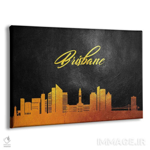 تابلو خط افق طلایی بریزبین، استرالیا اثر آدریان بالدُوینو - نمای پرسپکتیو محصول