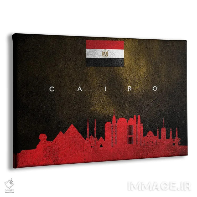 تابلو خط افق قاهره، مصر اثر آدریان بالدُوینو - نمای پرسپکتیو محصول