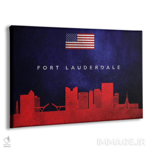 تابلو خط افق فورت لادردیل فلوریدا اثر آدریان بالدُوینو - نمای پرسپکتیو محصول