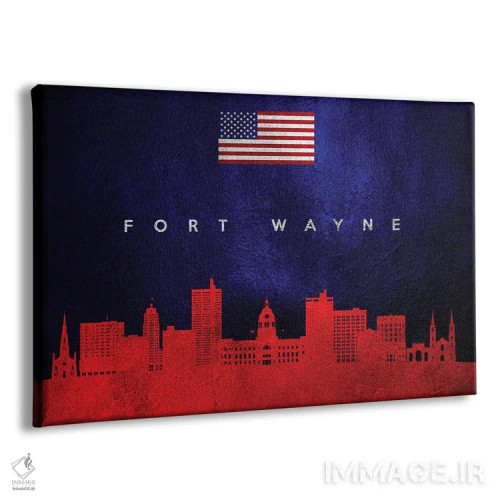 تابلو خط افق فورت وین ایندیانا اثر آدریان بالدُوینو - نمای پرسپکتیو محصول