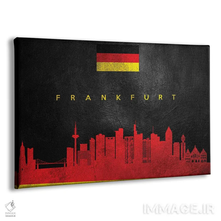 تابلو خط افق فرانکفورت آلمان اثر آدریان بالدُوینو - نمای پرسپکتیو محصول