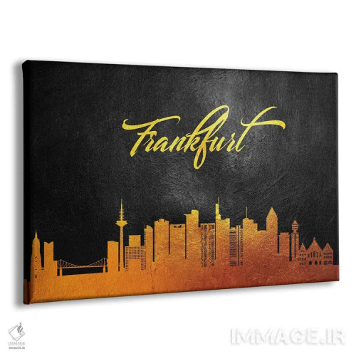 تابلو خط افق طلایی فرانکفورت آلمان اثر آدریان بالدُوینو - نمای پرسپکتیو محصول