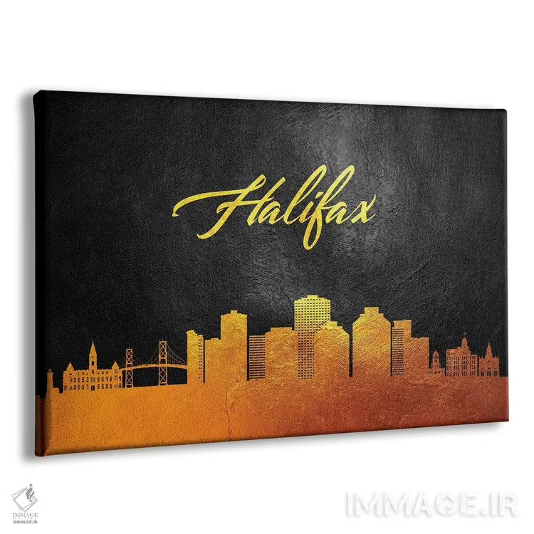 تابلو خط افق طلایی هلیفکس کانادا اثر آدریان بالدُوینو - نمای پرسپکتیو محصول