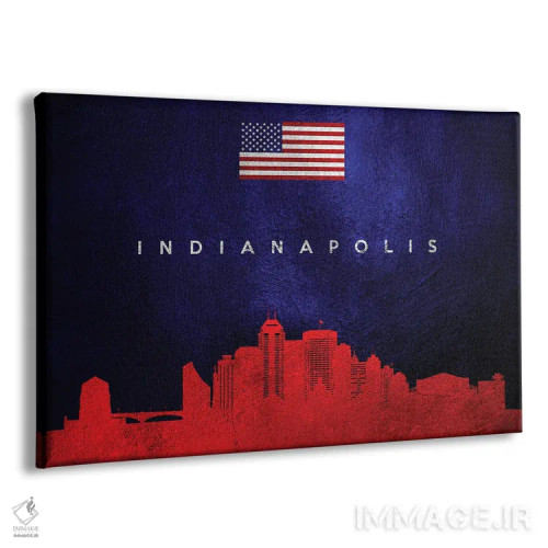 تابلو خط افق شهر ایندیاناپولیس، ایندیانا اثر آدریان بالدُوینو - نمای پرسپکتیو محصول