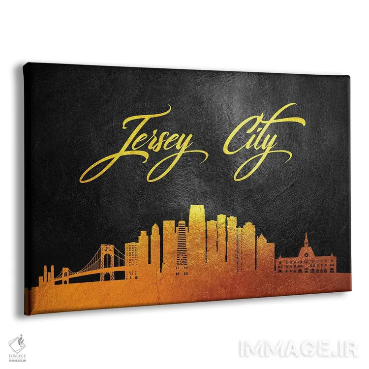 تابلو خط افق طلایی جرسیسیتی، نیوجرسی اثر آدریان بالدُوینو - نمای پرسپکتیو محصول