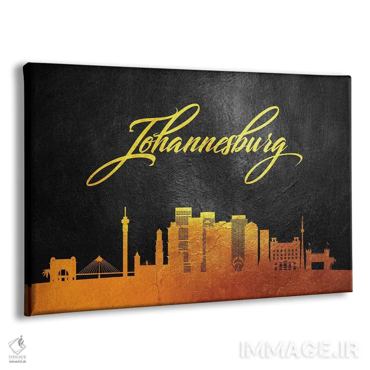 تابلو خط افق طلایی ژوهانسبورگ، آفریقای جنوبی اثر آدریان بالدُوینو - نمای پرسپکتیو محصول