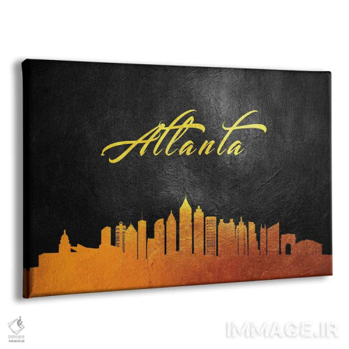 تابلو خط افق طلایی آتلانتا، جورجیا اثر آدریان بالدُوینو - نمای پرسپکتیو محصول