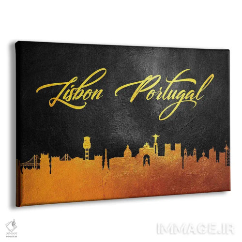 تابلو خط افق طلایی لیسبون، پرتغال اثر آدریان بالدُوینو - نمای پرسپکتیو محصول