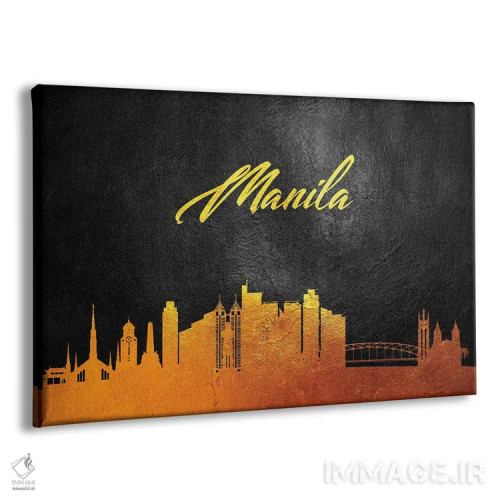 تابلو خط افق طلایی مانیل فیلیپین اثر آدریان بالدُوینو - نمای پرسپکتیو محصول