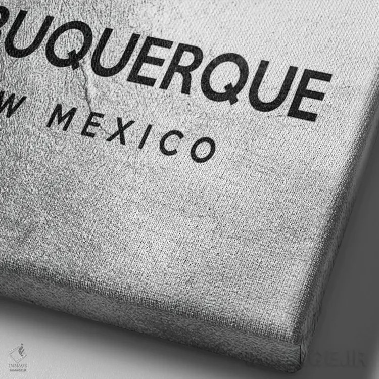 تابلو خط افق نقرهای آلبوکرکی نیومکزیکو اثر آدریان بالدُوینو - نمای نزدیک بافت بوم