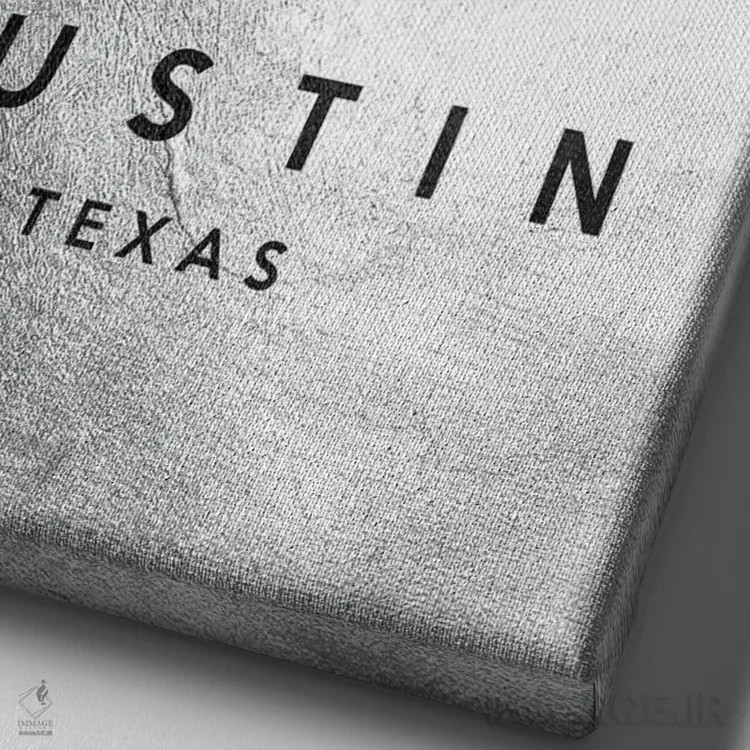 تابلو خط افق نقرهای آستین تگزاس اثر آدریان بالدُوینو - نمای نزدیک بافت بوم