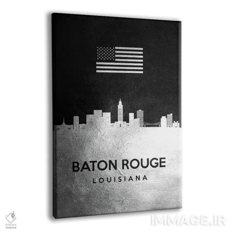 تابلو خط افق نقرهای باتونروژ لوئیزیانا اثر آدریان بالدُوینو - نمای پرسپکتیو محصول