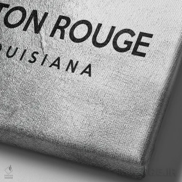 تابلو خط افق نقرهای باتونروژ لوئیزیانا اثر آدریان بالدُوینو - نمای نزدیک بافت بوم