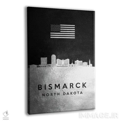 تابلو خط افق نقرهای بیزمارک داکوتای شمالی اثر آدریان بالدُوینو - نمای پرسپکتیو محصول