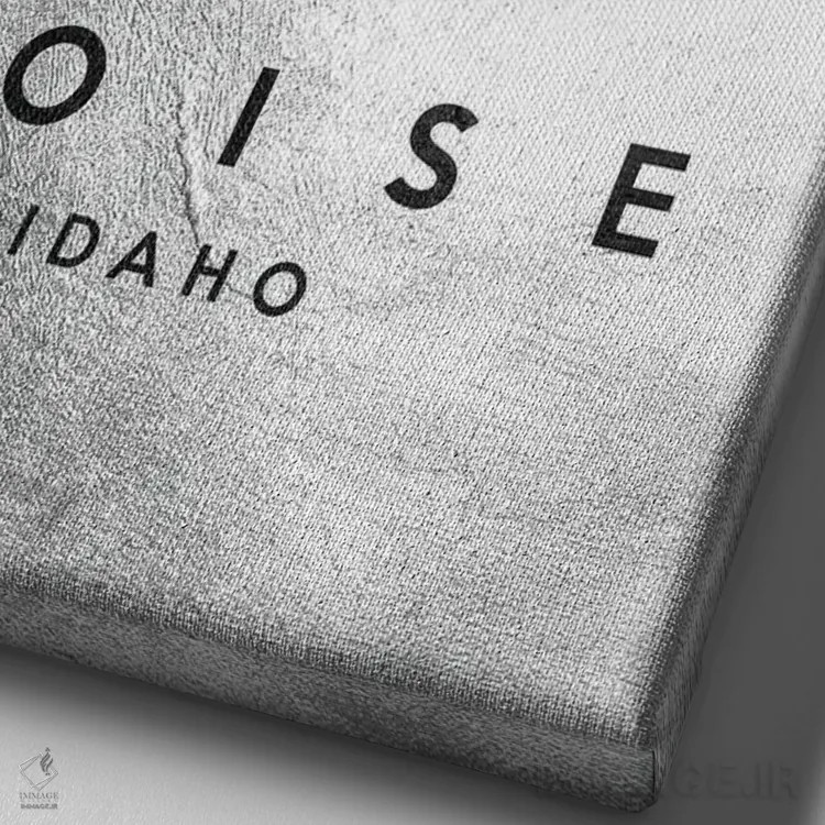 تابلو خط افق نقرهای بویزی آیداهو اثر آدریان بالدُوینو - نمای نزدیک بافت بوم