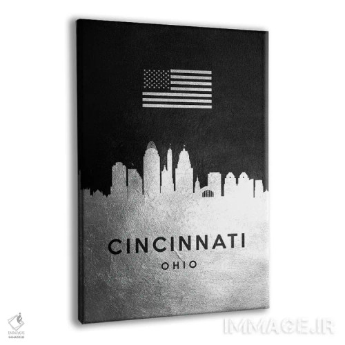 تابلو خط افق نقرهای سینسیناتی اوهایو اثر آدریان بالدُوینو - نمای پرسپکتیو محصول