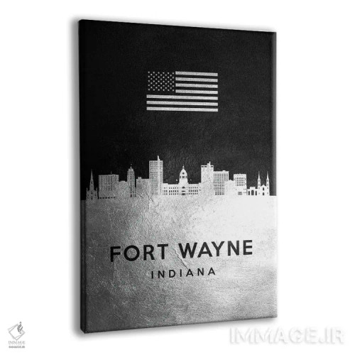 تابلو خط افق نقرهای فورت وین ایندیانا اثر آدریان بالدُوینو - نمای پرسپکتیو محصول