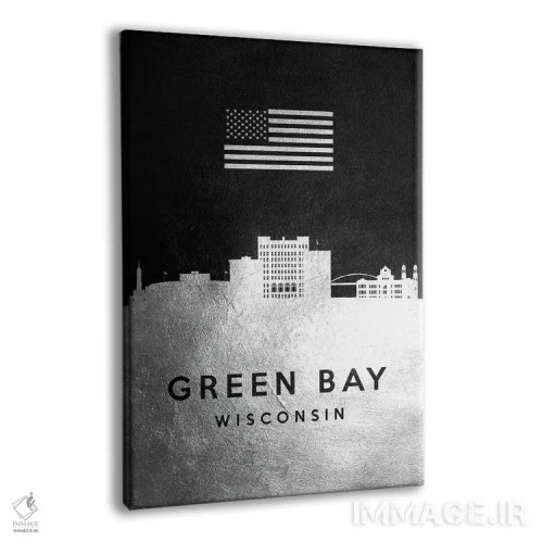 تابلو خط افق نقرهای گرین بی ویسکانسین اثر آدریان بالدُوینو - نمای پرسپکتیو محصول