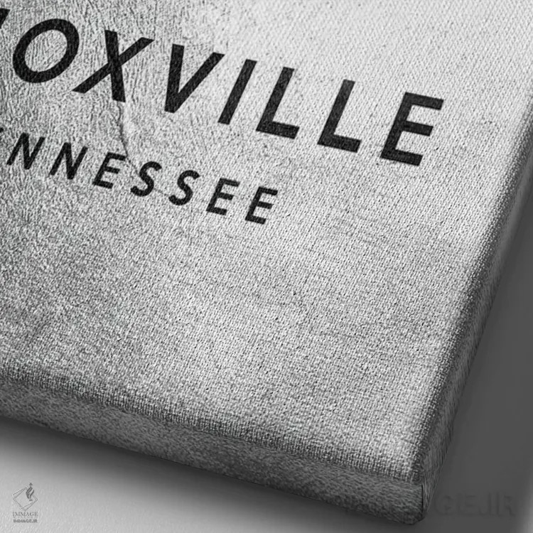 تابلو خط افق نقرهای ناکسویل تنسی اثر آدریان بالدُوینو - نمای نزدیک بافت بوم