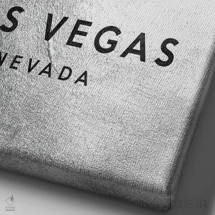 تابلو خط افق نقرهای لاسوگاس نوادا اثر آدریان بالدُوینو - نمای نزدیک بافت بوم