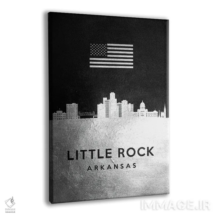 تابلو خط افق نقرهای لیتل راک آرکانزاس اثر آدریان بالدُوینو - نمای پرسپکتیو محصول