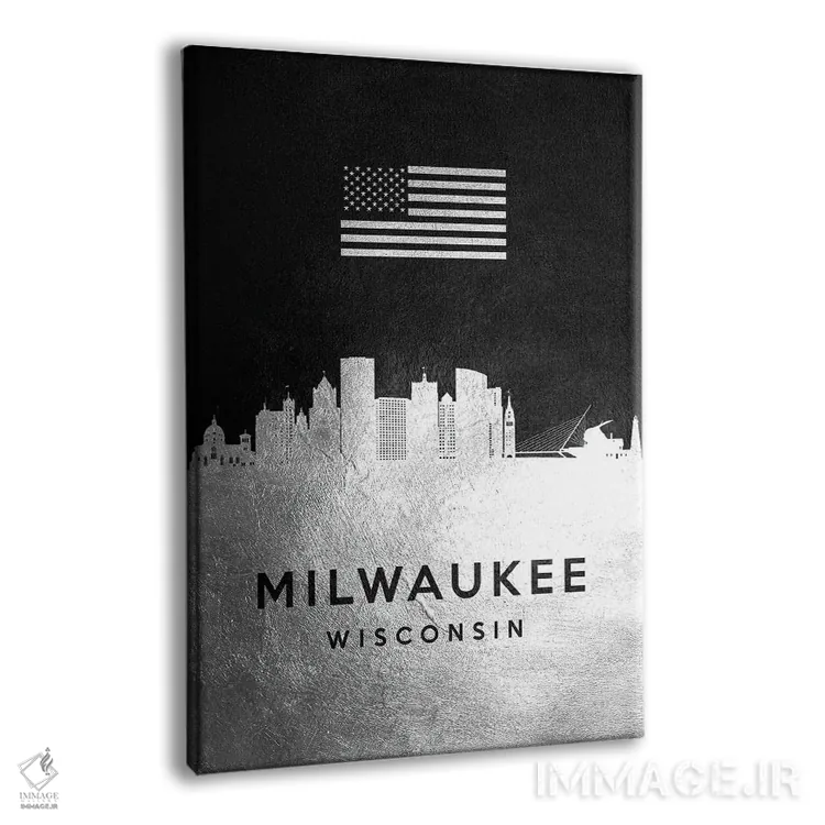 تابلو خط افق نقرهای میلواکی ویسکانسین اثر آدریان بالدُوینو - نمای پرسپکتیو محصول