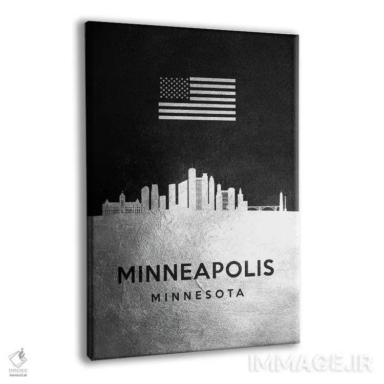 تابلو خط افق نقرهای مینیاپولیس مینهسوتا اثر آدریان بالدُوینو - نمای پرسپکتیو محصول