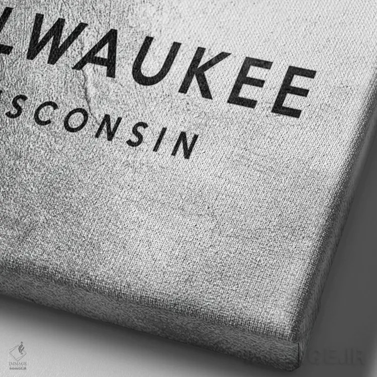 تابلو خط افق نقرهای میلواکی ویسکانسین اثر آدریان بالدُوینو - نمای نزدیک بافت بوم