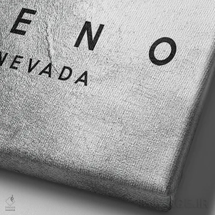 تابلو خط افق نقرهای رینو نوادا اثر آدریان بالدُوینو - نمای نزدیک بافت بوم