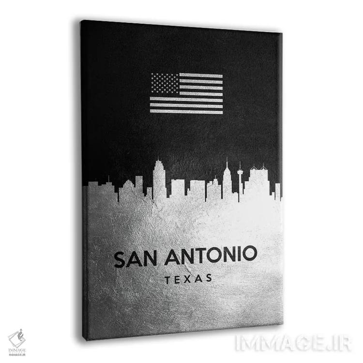 تابلو خط افق نقرهای سن آنتونیو تگزاس ۲ اثر آدریان بالدُوینو - نمای پرسپکتیو محصول