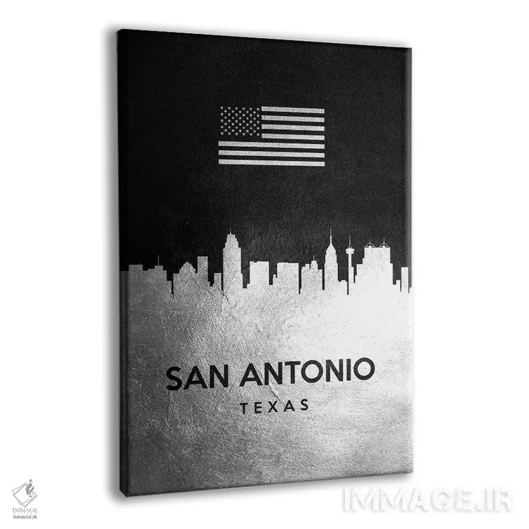 تابلو خط افق نقرهای سن آنتونیو تگزاس ۲ اثر آدریان بالدُوینو - نمای پرسپکتیو محصول