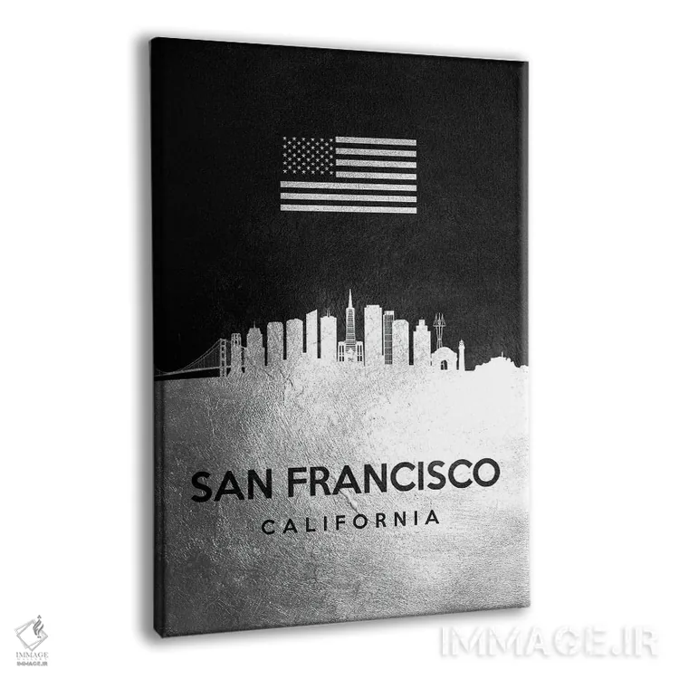 تابلو خط افق نقرهای سان فرانسیسکو کالیفرنیا اثر آدریان بالدُوینو - نمای پرسپکتیو محصول