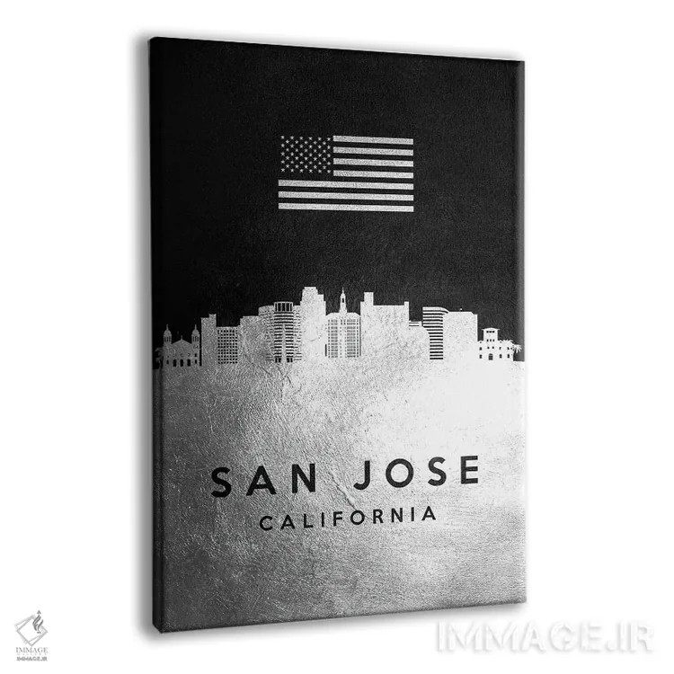 تابلو خط افق نقرهای سنخوزه کالیفرنیا اثر آدریان بالدُوینو - نمای پرسپکتیو محصول