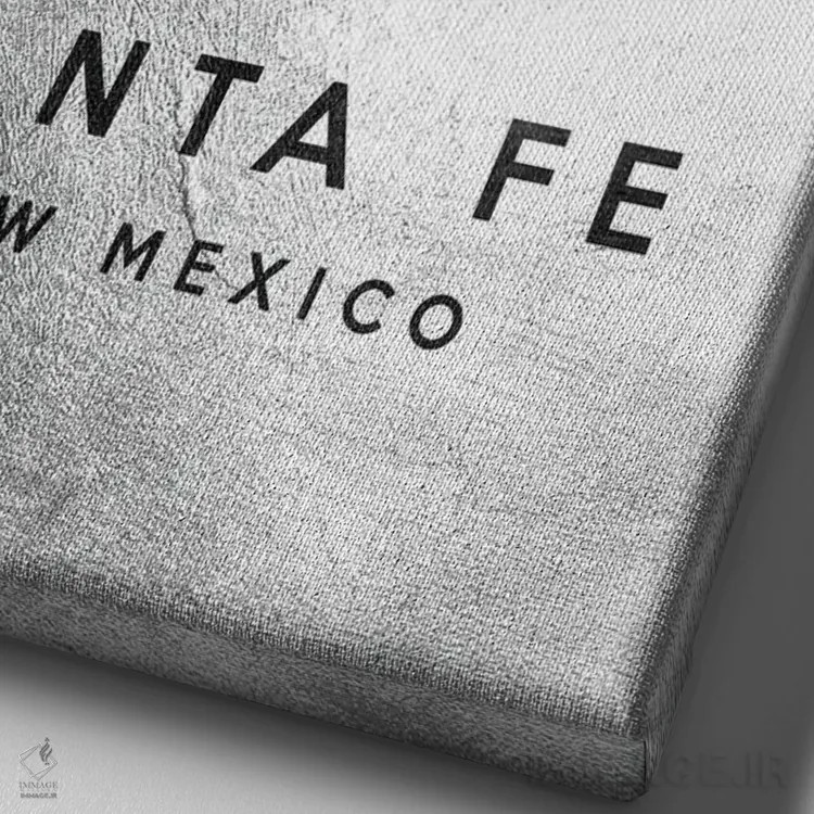 تابلو خط افق نقرهای سانتا فه نیومکزیکو اثر آدریان بالدُوینو - نمای نزدیک بافت بوم