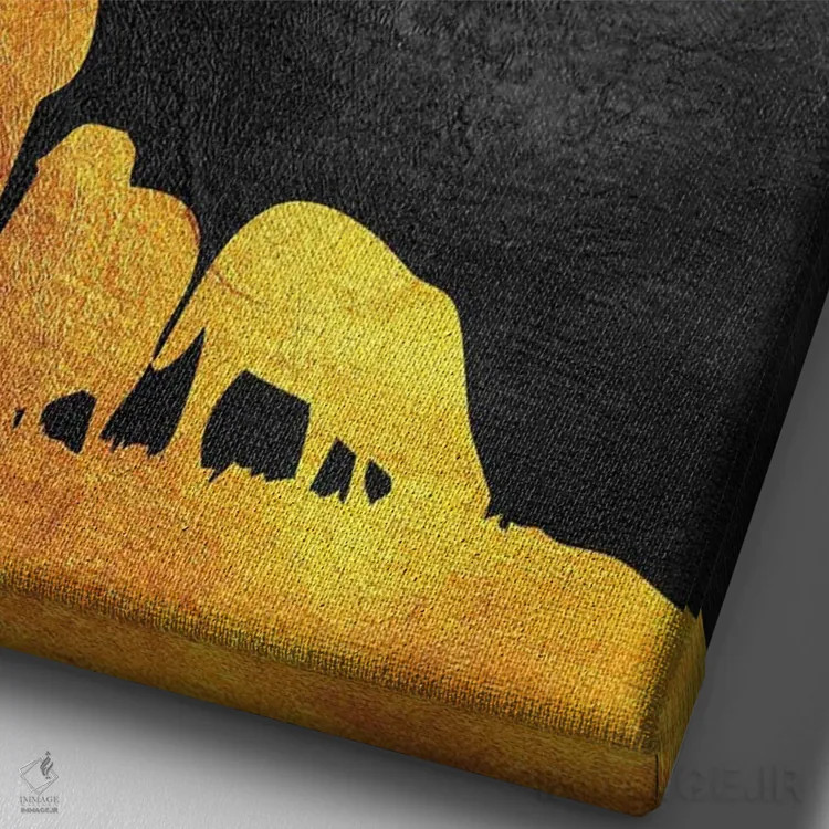 تابلو آیهٔ مزامیر ۲۳ (کتاب مقدس) اثر آدریان بالدُوینو - نمای نزدیک بافت بوم