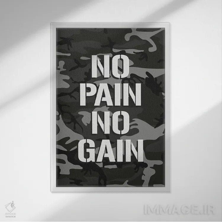 تابلو بدون درد، موفقیتی نیست اثر آدریان بالدُوینو - نمای قابدار سفید