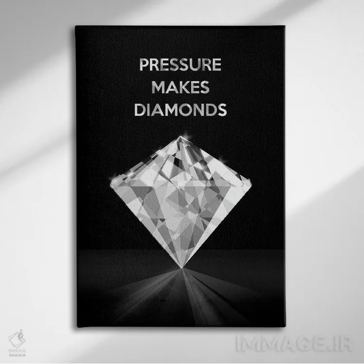 تابلو فشار الماس میسازد اثر آدریان بالدُوینو - نمای روبهرو روی دیوار