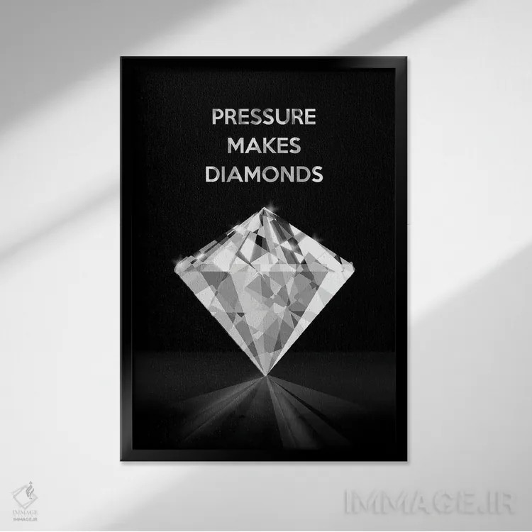 تابلو فشار الماس میسازد اثر آدریان بالدُوینو - نمای قابدار مشکی