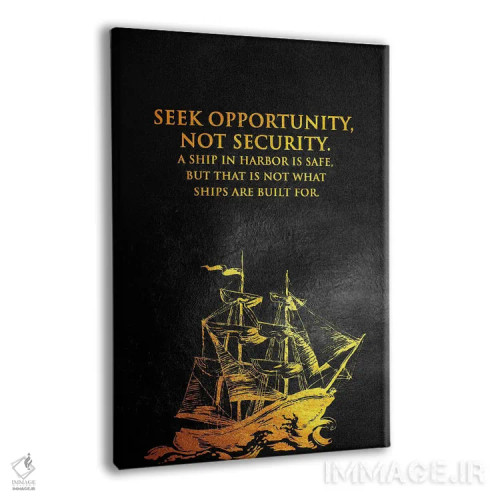 تابلو در پی فرصت باش نه امنیت اثر آدریان بالدُوینو - نمای پرسپکتیو محصول