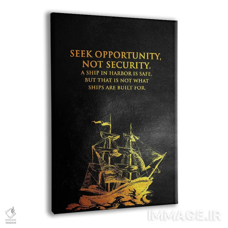 تابلو در پی فرصت باش نه امنیت اثر آدریان بالدُوینو - نمای پرسپکتیو محصول